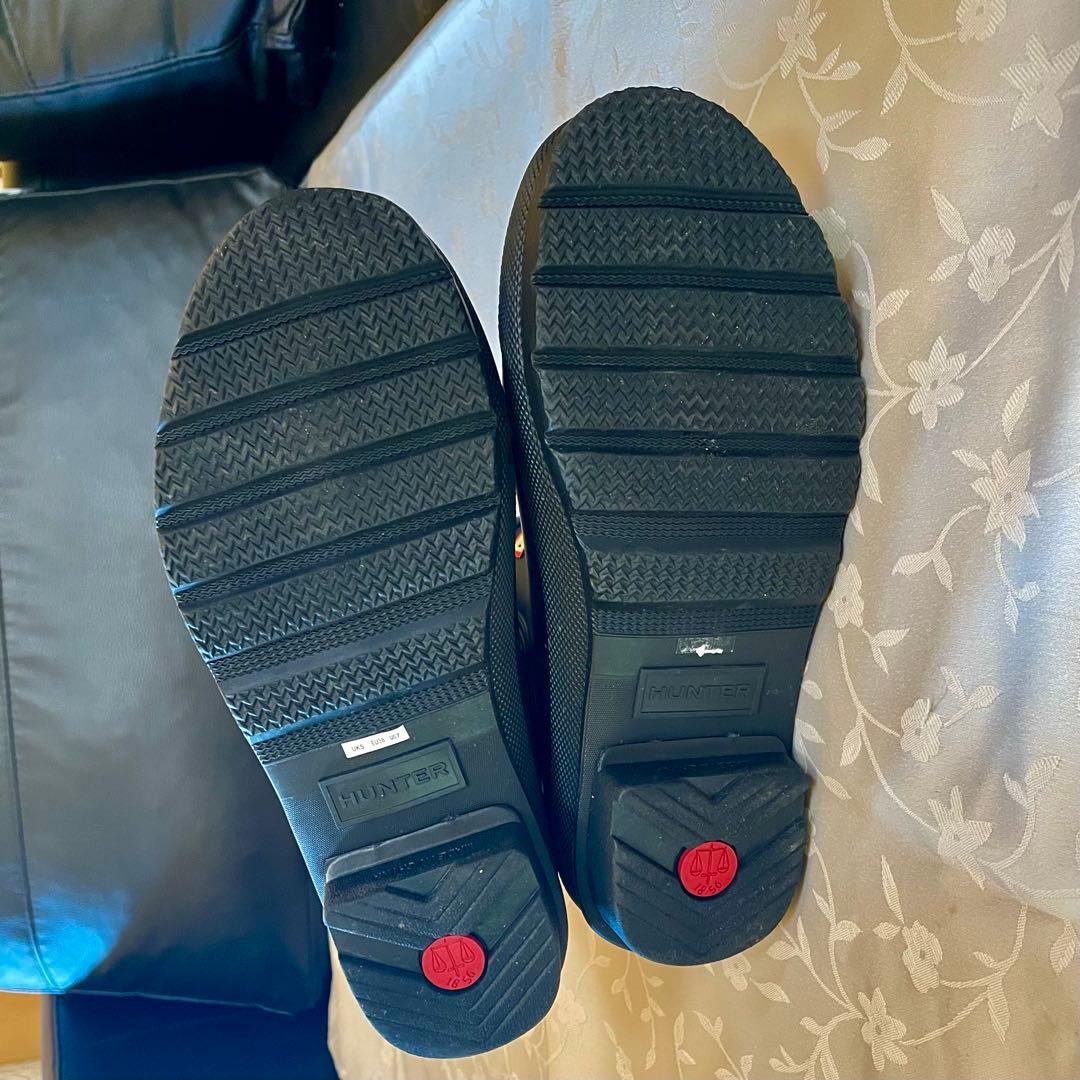 HUNTER ブラックショートブーツ　24㎝　UK5 、US7、EU38 新品