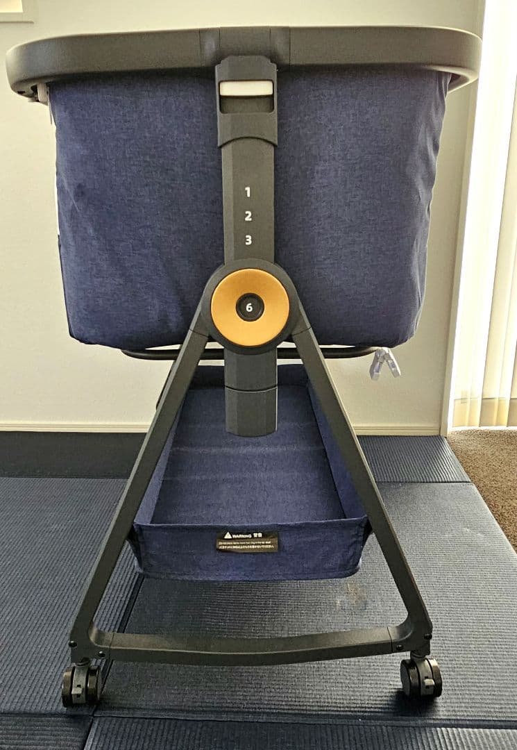 【美品】HZDMJ ベビーベッド ネイビー