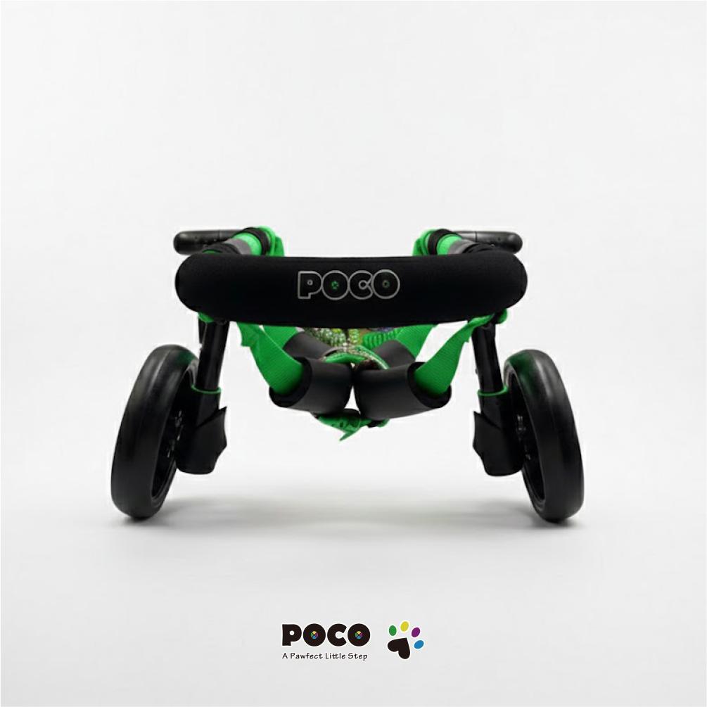 愛犬４輪歩行器【サイズ調整可】×【彩色グリーン】介護・リハビリetc...