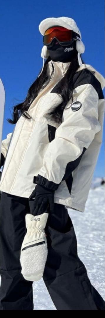 スノーボードジャケット ホワイト/ブラック