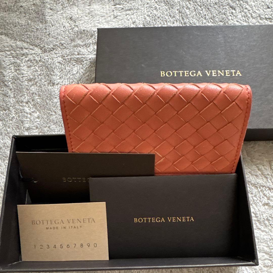 Bottega Veneta ピンク レザー 名刺入れ