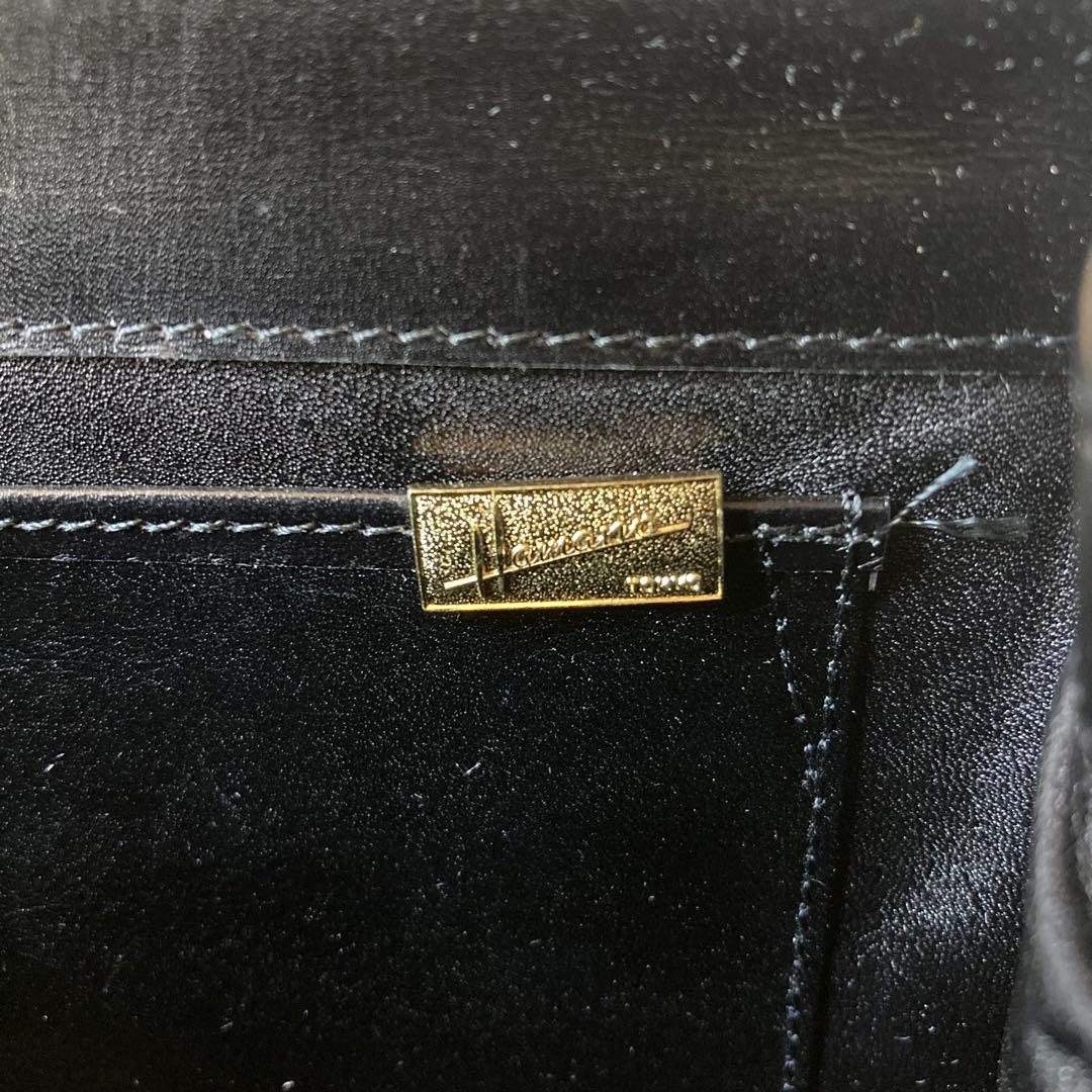 皇室御用達 濱野皮革工藝 HAMANO ハンドバッグ フォーマル 本革 冠婚葬祭