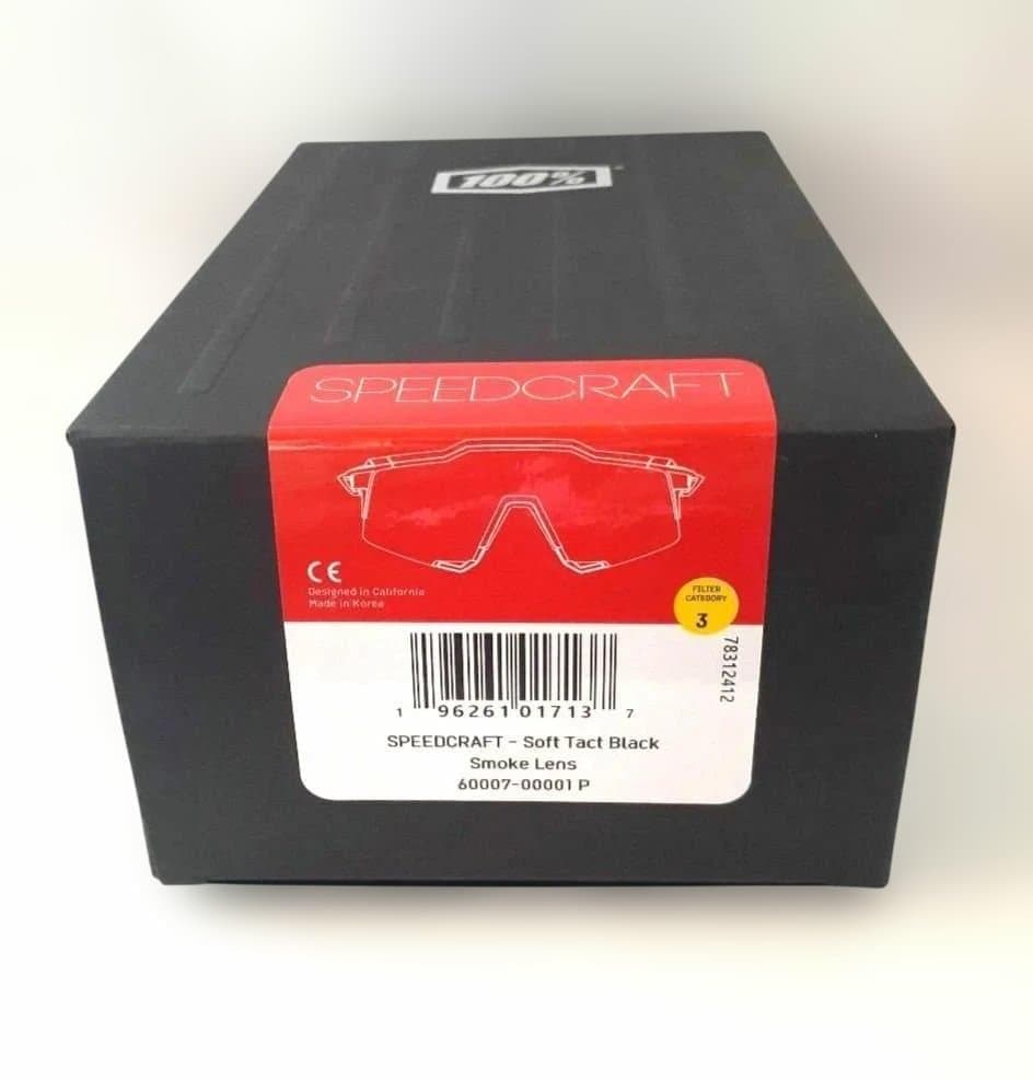 最新版 100% SPEEDCRAFT ブラック ワンハンドレッド サングラス