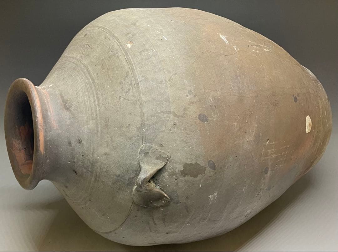 古南蛮　双耳南蛮壺　双耳壺　耳付壺　特大　43cm 　Lp3308