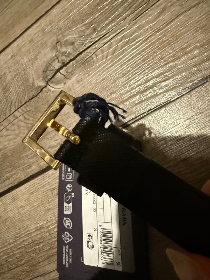 PRADA サフィアーノレザー ベルト 80サイズ