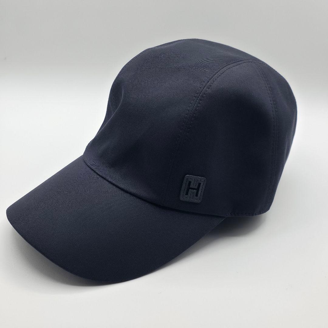 HERMES マイルス Hカット ベースボールキャップ ダークネイビー エルメス