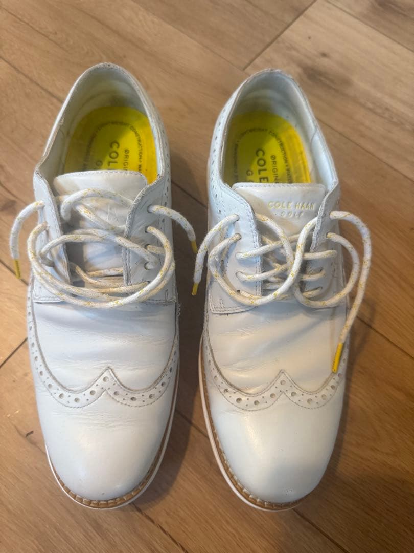 ウィングチップ ゴルフシューズ ホワイト