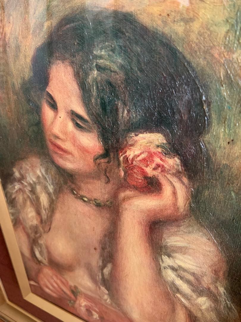 ルノワール　バラを持つガブリエル　複製画