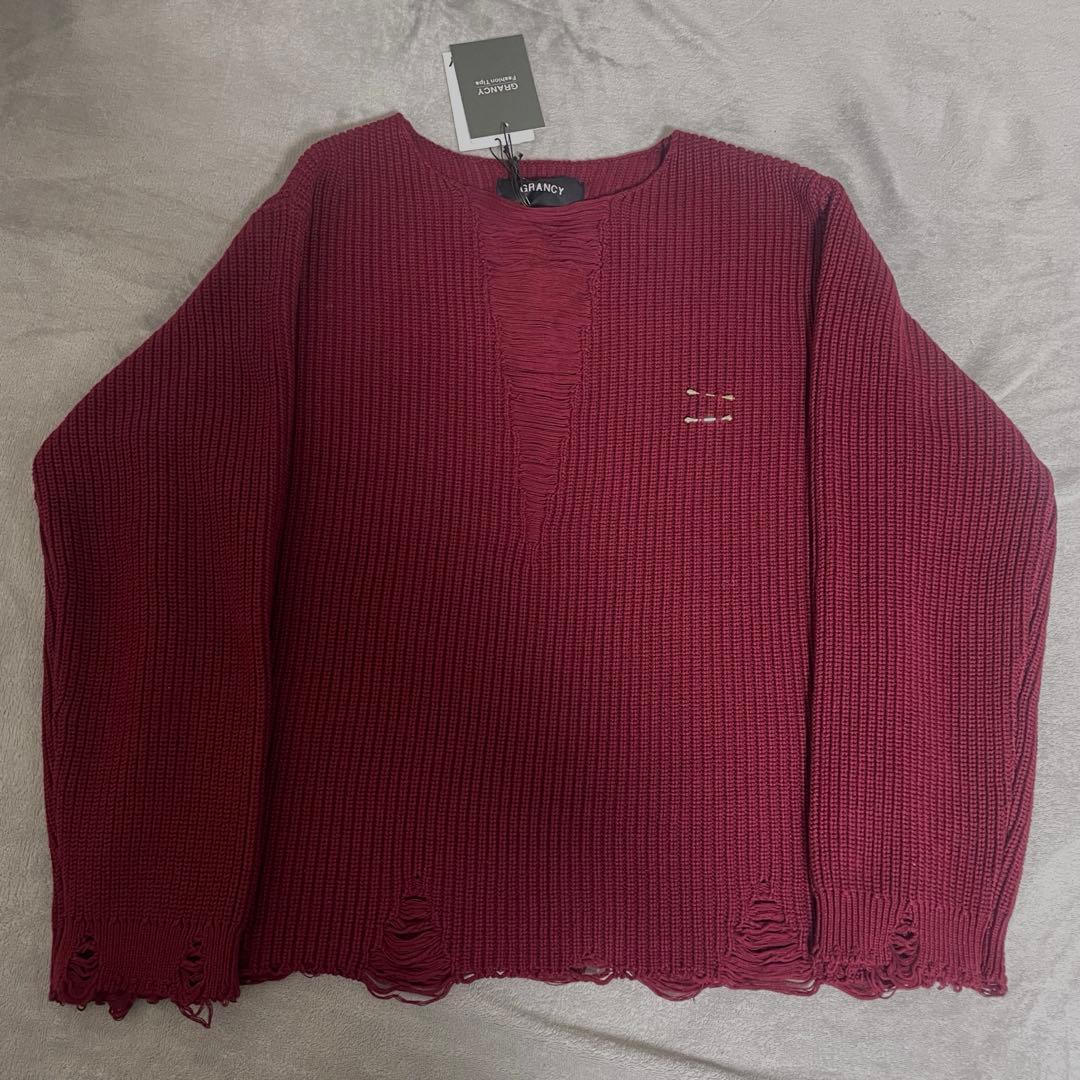 Pierced Damage Knit / ピアスダメージニット M