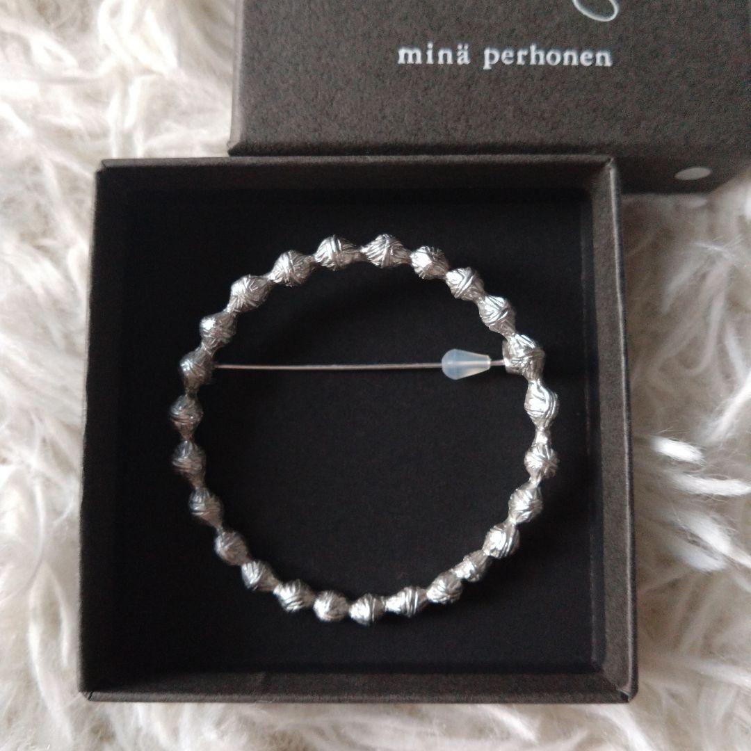 ミナペルホネン　タンバリン ブローチ　シルバー　tambourine