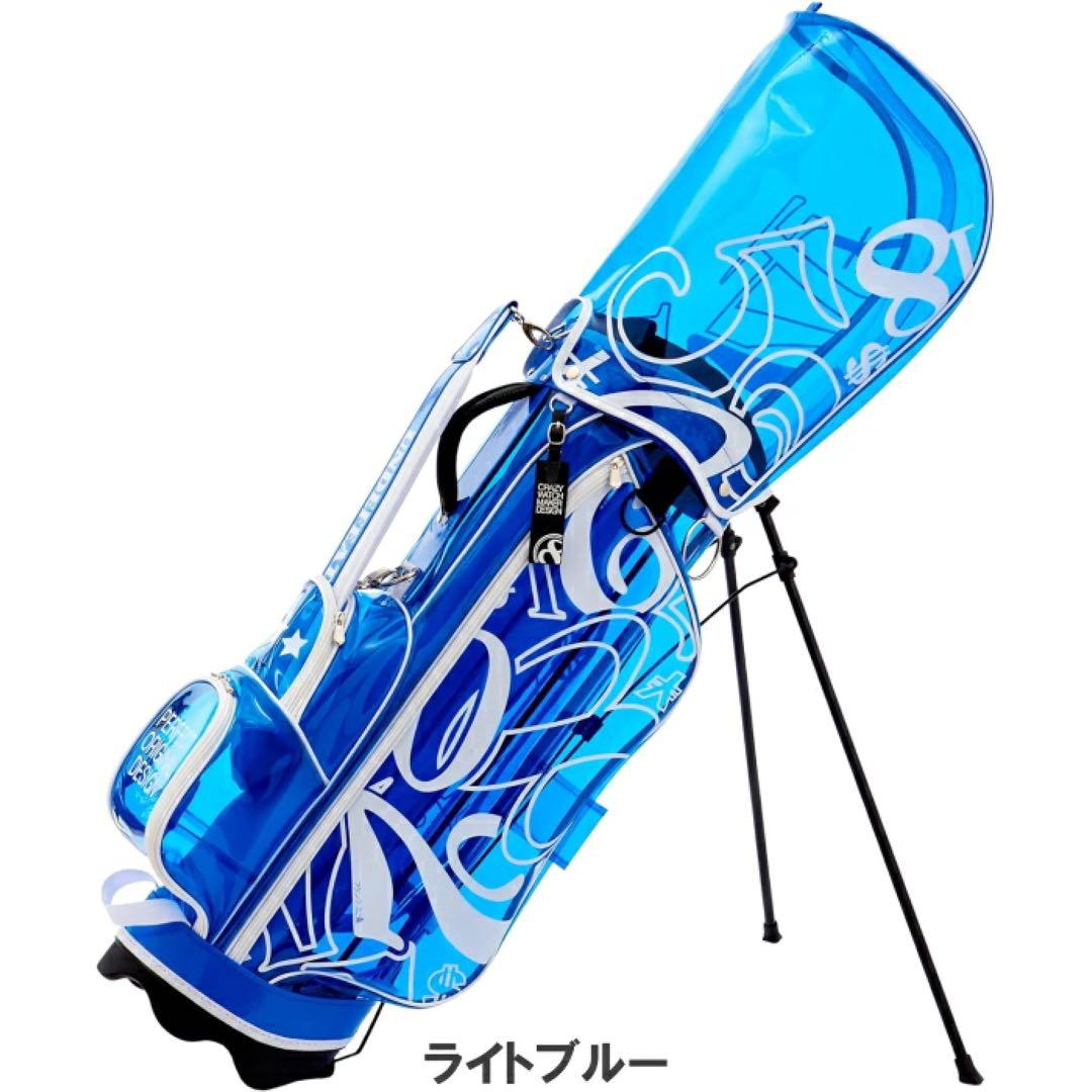 【新品】フランク三浦 スケルトン キャディバッグ ブルー