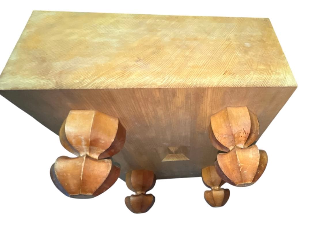 木製碁笥付き 碁盤　本蛤碁石・那智黒碁石33号　フルセット