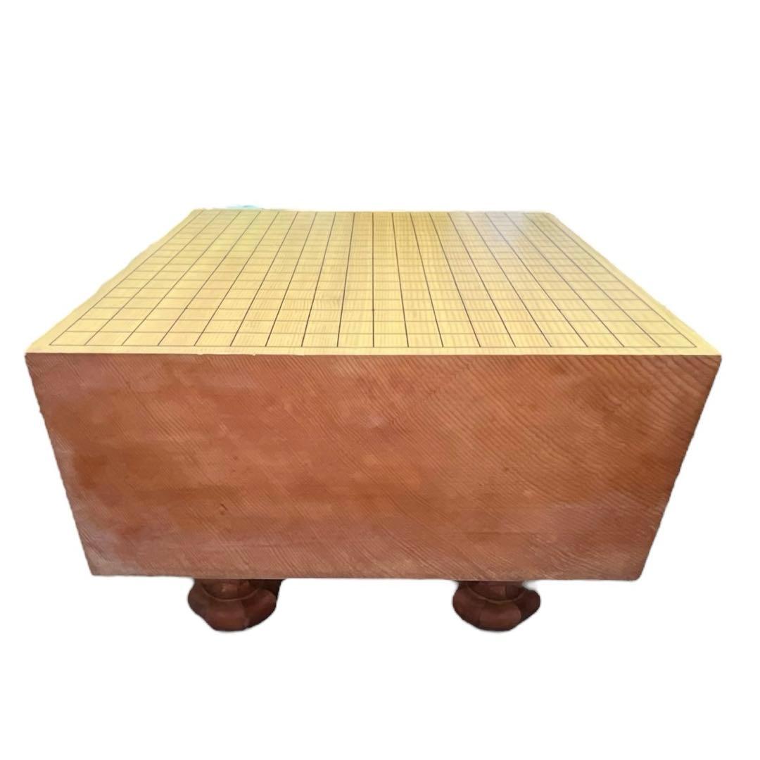 木製碁笥付き 碁盤　本蛤碁石・那智黒碁石33号　フルセット