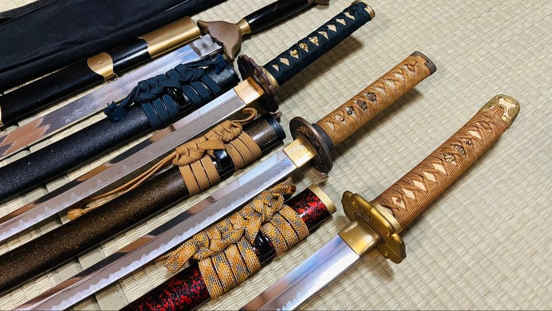 模造刀 太極拳 剣 大刀 脇差 まとめ売り キャリングケース 251130-3