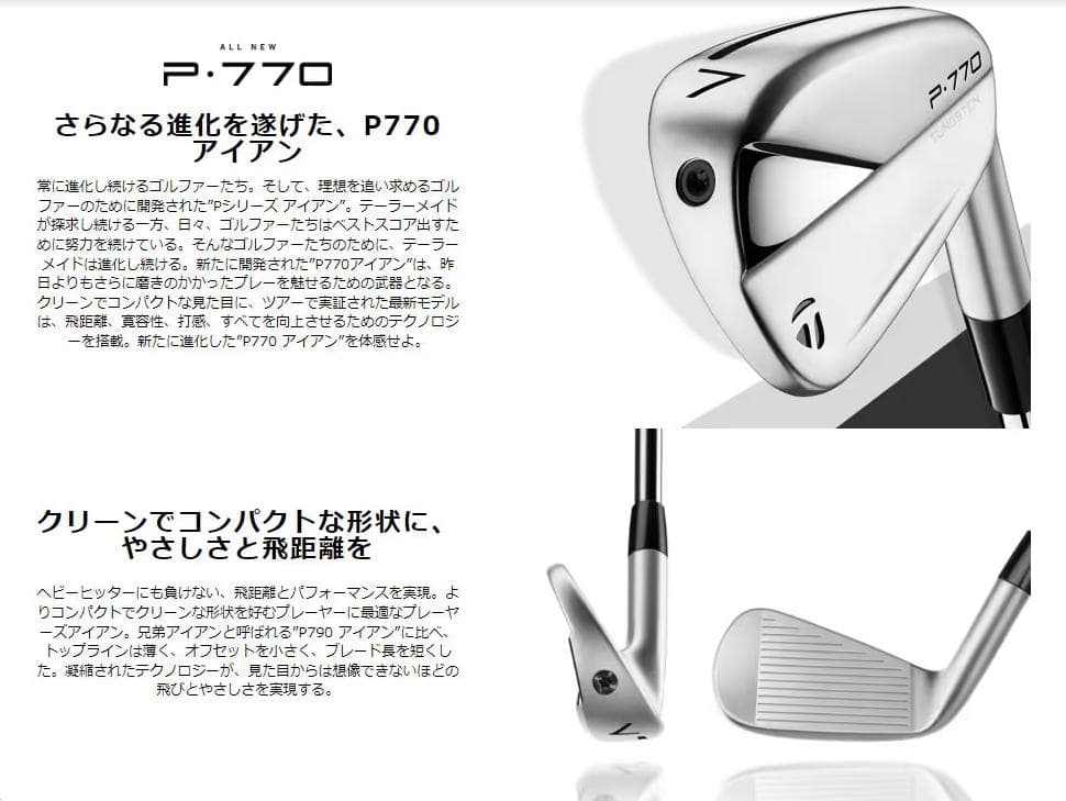 TaylorMade/ P770 アイアンセット 6本組(#5-PW) DG