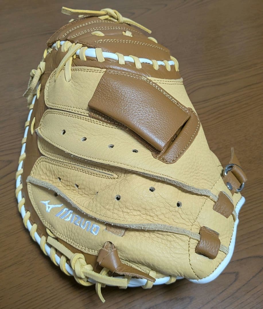 ミズノ 軟式グローブ キャッチャーミット　ベージュ/ブラウン