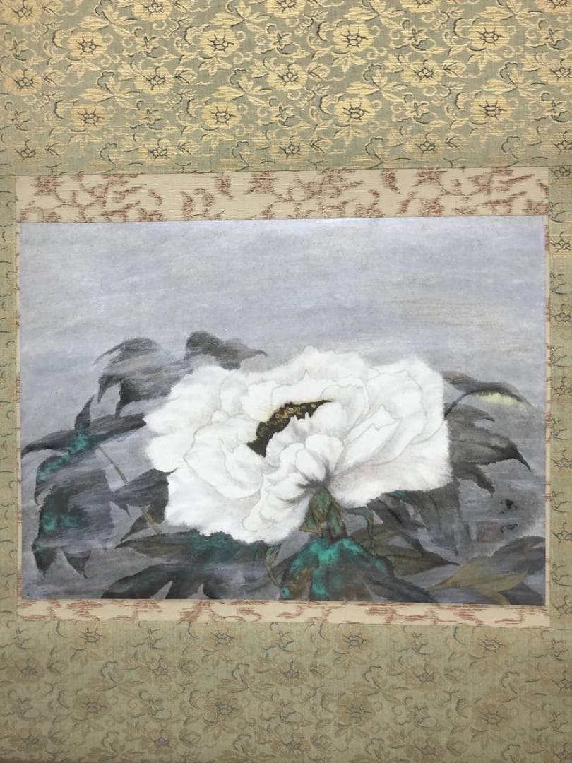 作者不詳/牡丹図/花図/掛軸/名家伝来/AC-415