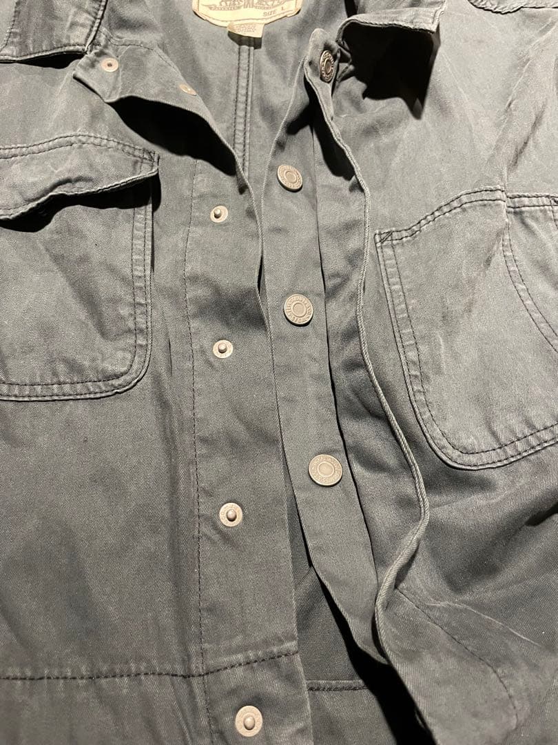 デカサイ LEVI STRAUSS グレー オーバーオール Lサイズ