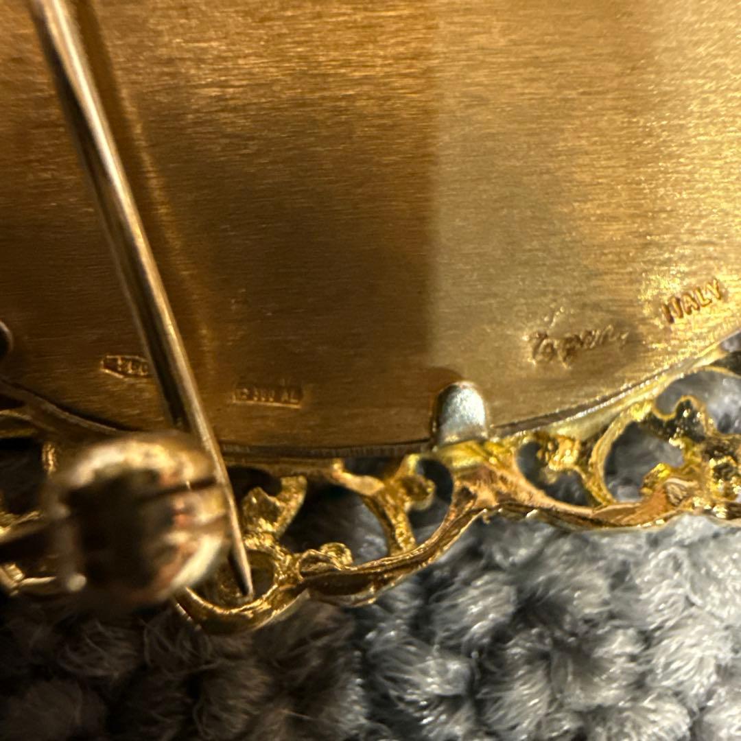 K18 刻印あり　ダイヤ　アンティーク品　ペンダントップ　プローチ 兼用