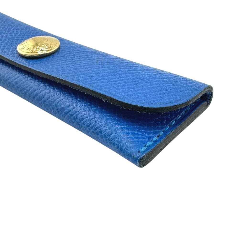 【極美品】エルメス バッファローホーン コーム レザー ブルー レア