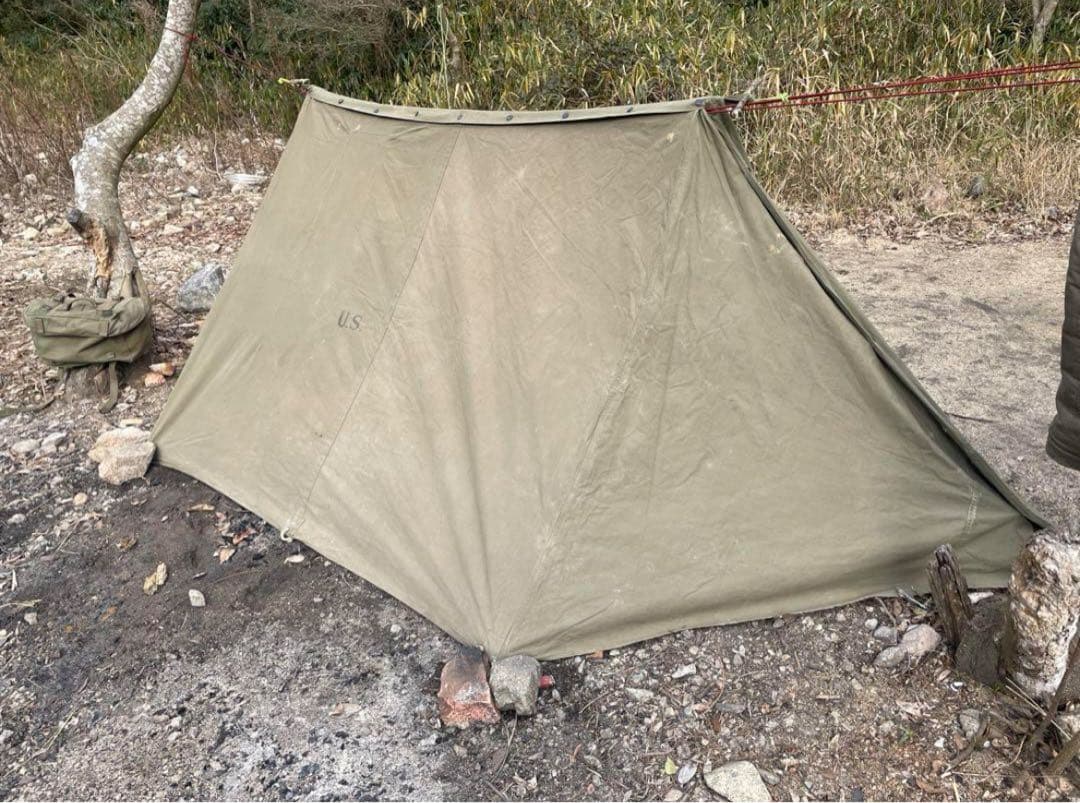 超激レア　40’s US シェルターハーフ　パップテント　軍幕　ビンテージ