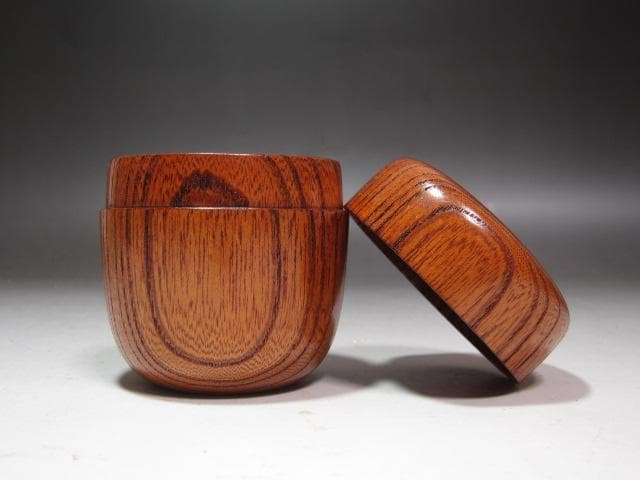 【セール】★駒沢利斎　木地中棗　裏千家十四代淡々斎の花押がございます★x296