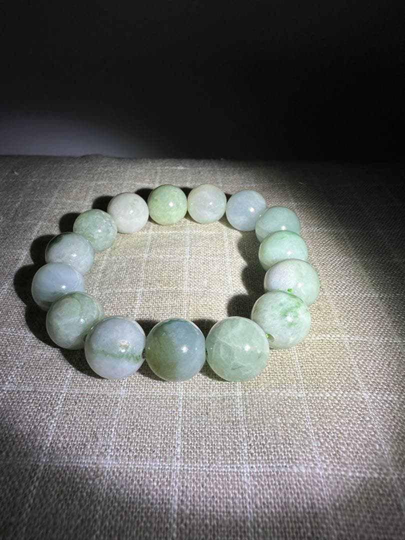 ☆天然☆極上品 極潤糸魚川翡翠美麗☆ろうかん質☆ブレスレット【新品】