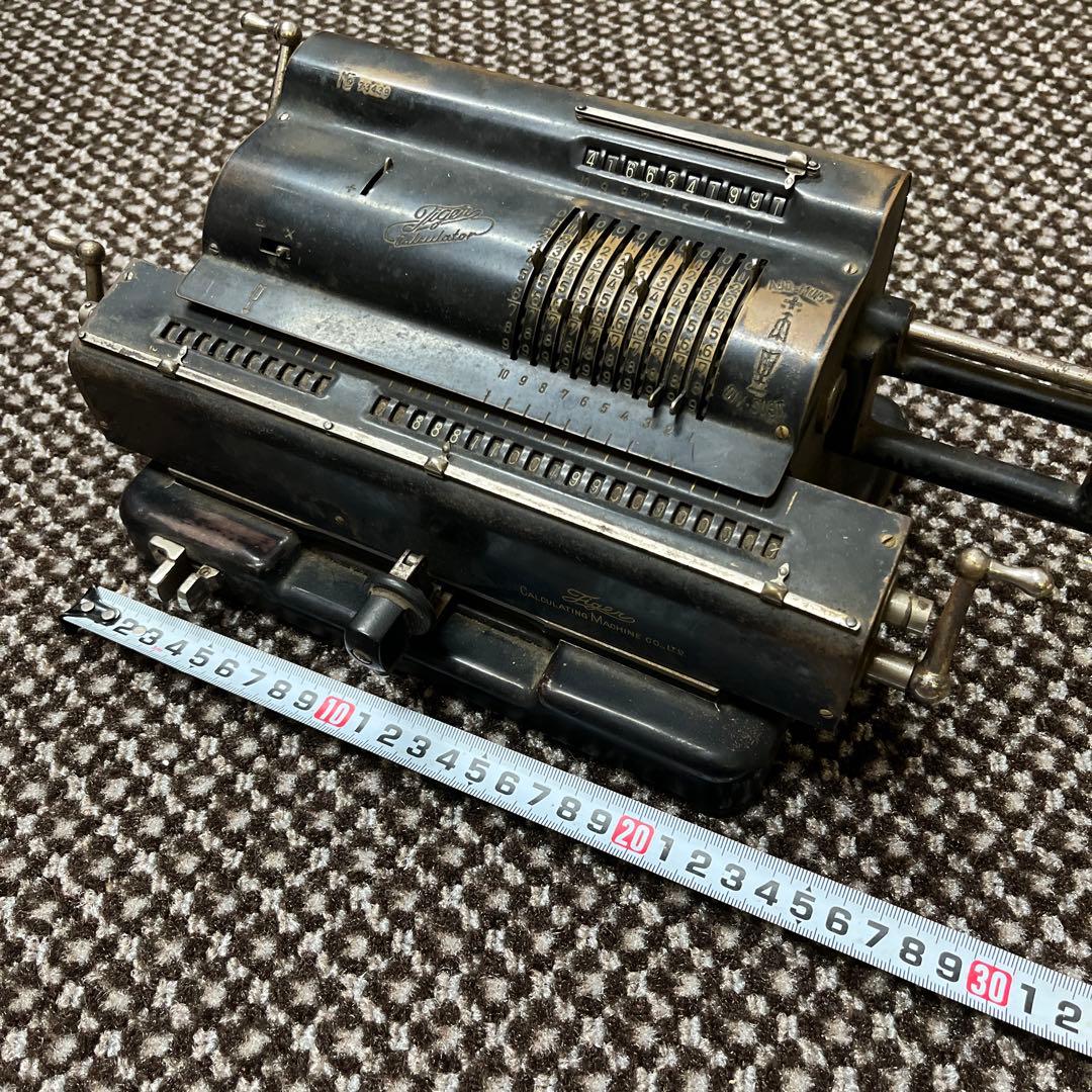 昭和レトロ　アンティーク雑貨　計算機　手動計算機　Tiger タイガー