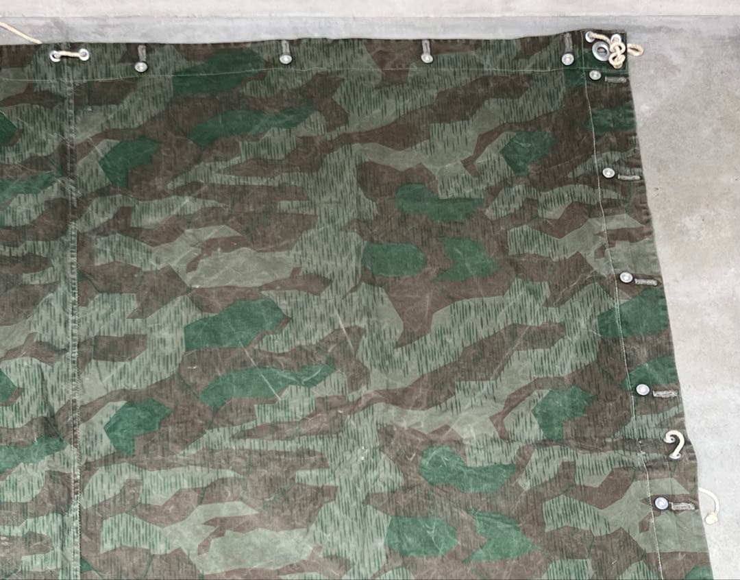 ②1942年製 スイス軍幕 スプリンターカモ ツェルトバーン ミリタリー テント