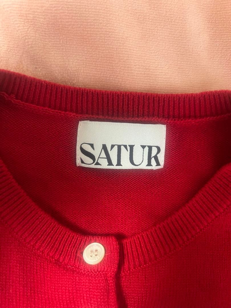 【SATUR】セター　赤カーディガン