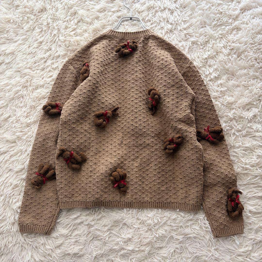 【極美品✨】希少品 PINK HOUSE ニット カーディガン うさぎ ブラウン