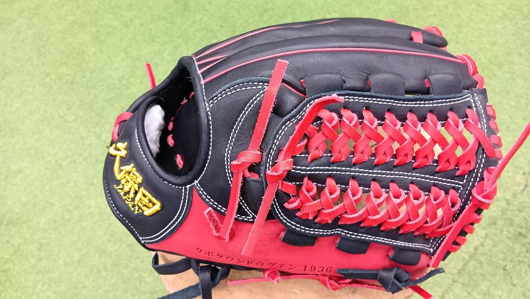 久保田JAPAN（スラッガー）硬式グローブ　赤/黒　逆輸入