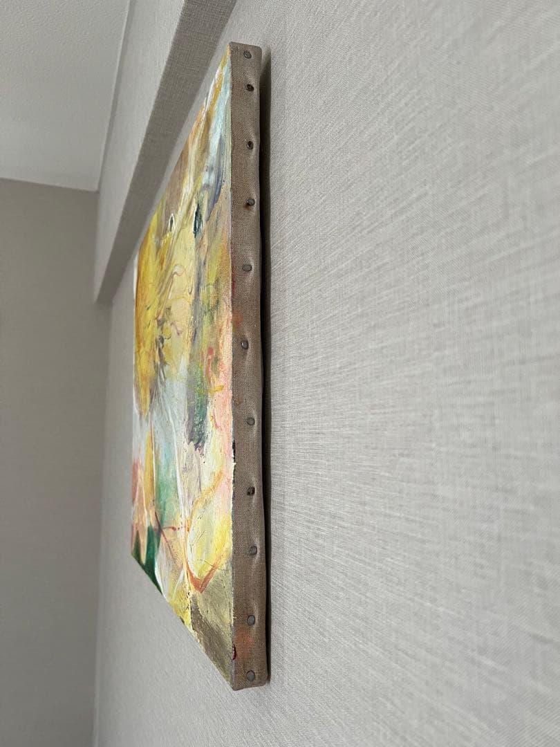 【F10号】レモンクラゲが通る 油彩 原画 油絵 絵画 painting