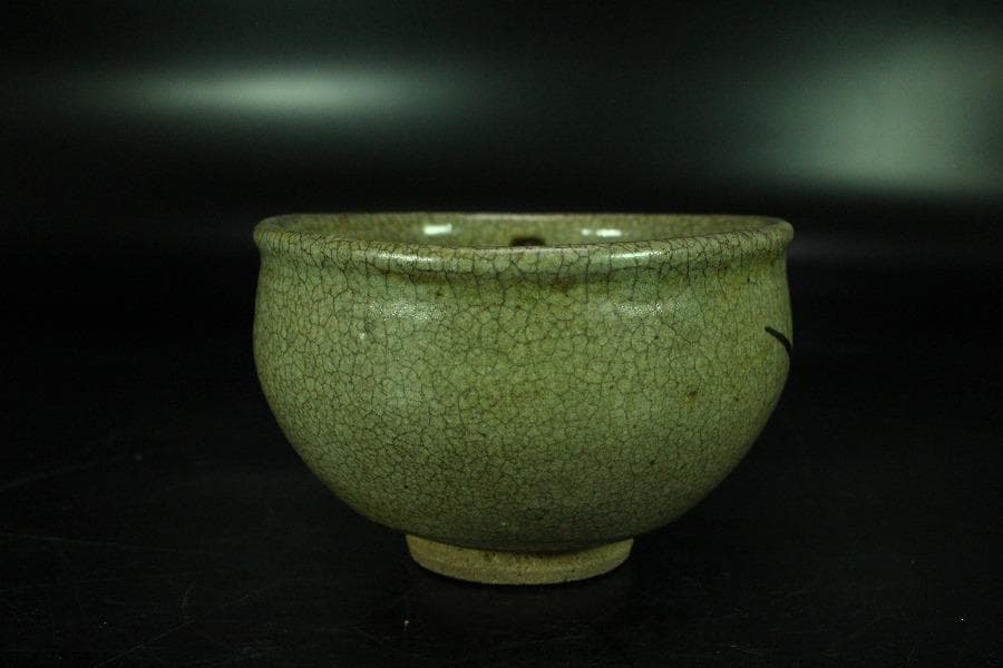 茶道具 絵唐津 方口茶碗 時代物(K-A380)