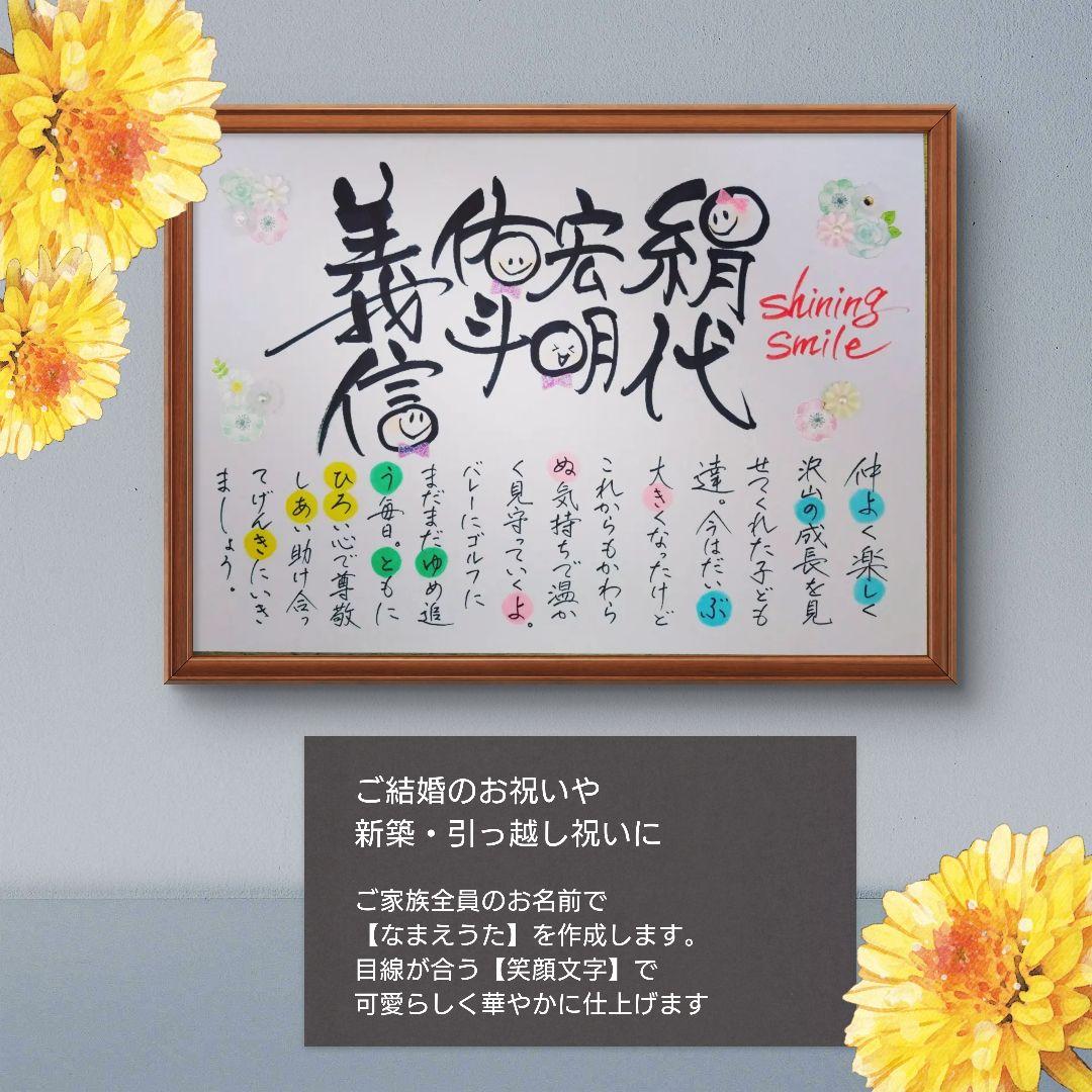 コハベリページ☆筆文字デザインオーダー【A4サイズ・額付き・ハガキサイズ】