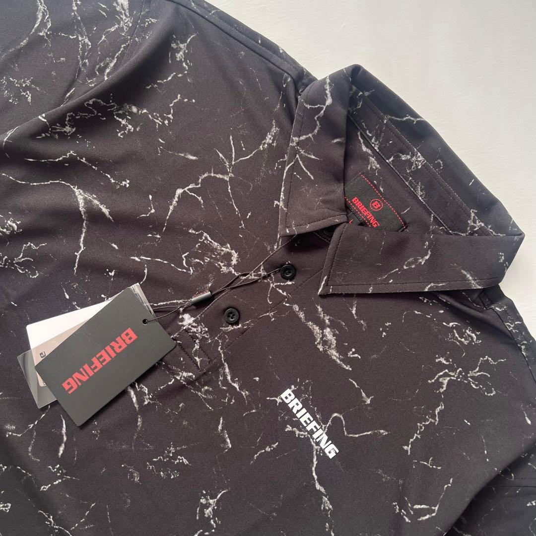 【新品】BRIEFING ブリーフィング　ポロシャツ　大理石柄　メンズ　ゴルフ