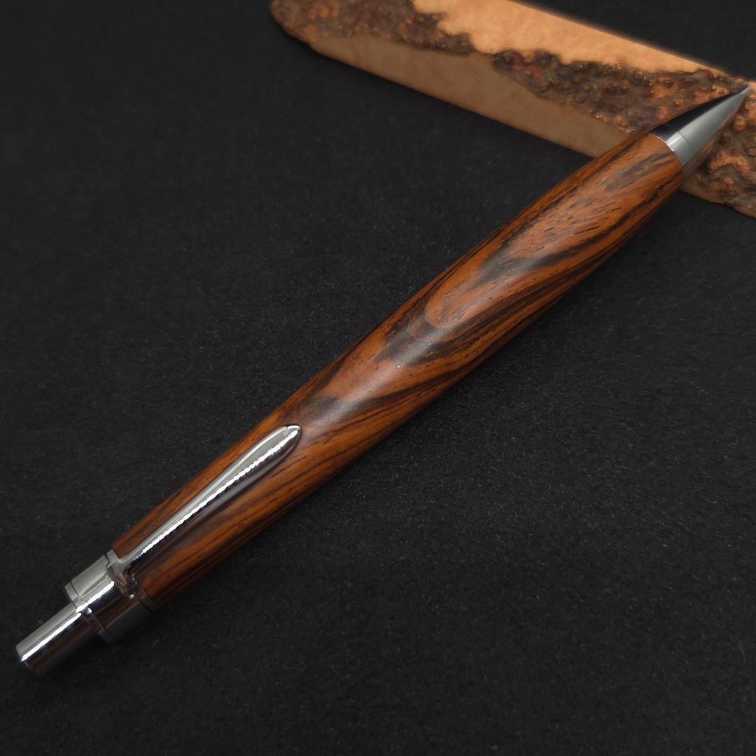 No.38ハンドメイド木軸シャーペンブラジリアンローズウッド(ハカランダ)