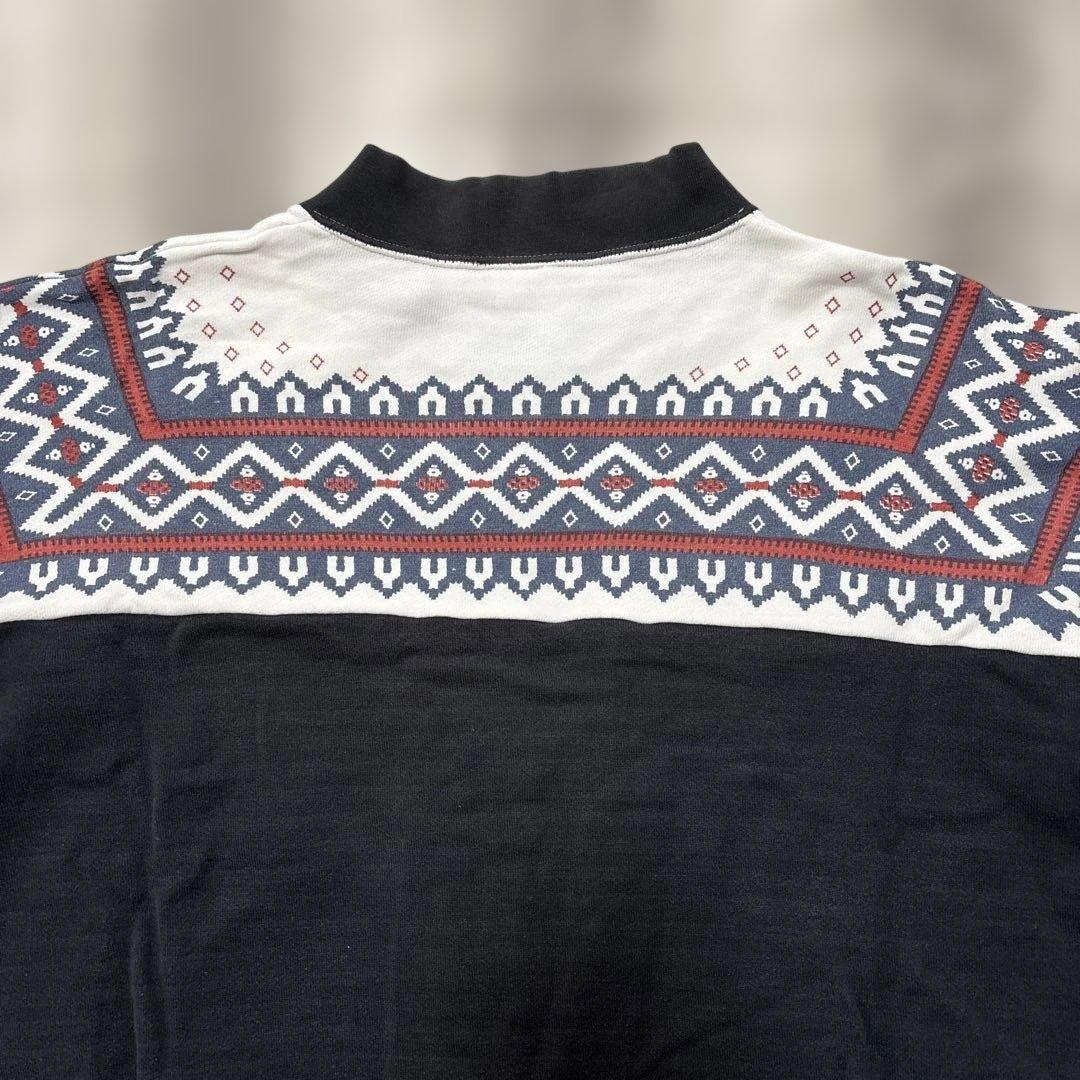 シルバーストーンスウェット　雪柄　トレーナー　Ｌ相当　黒