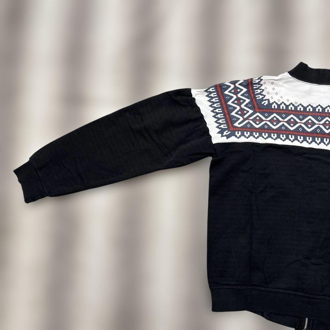 シルバーストーンスウェット　雪柄　トレーナー　Ｌ相当　黒