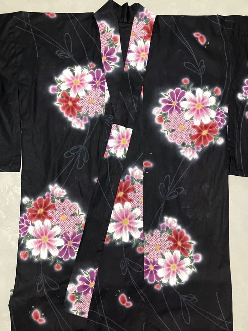 【NEW】Kansaiブランド浴衣 長身さんにおすすめ身丈165綺麗なコスモス柄
