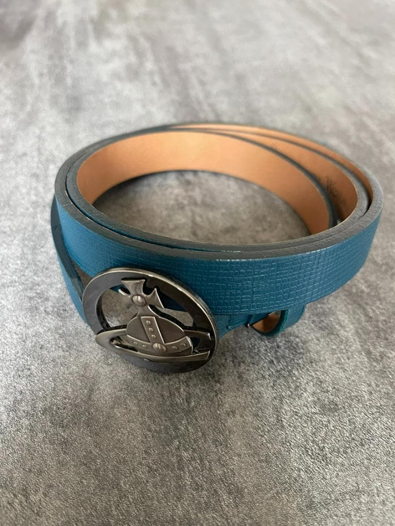Vivienne Westwood オーブ　バックル　青　ベルト