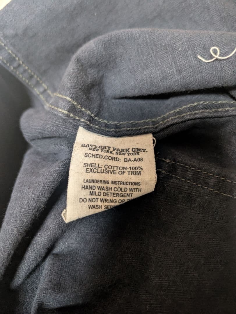 コリンボ COLIMBO ビブ オーバーオール 先染めヘリンボーンXLステンシル