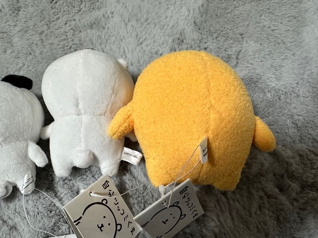 自分ツッコミくま初期マスコット パグさん もぐらコロッケぬいぐるみ ナガノのくま