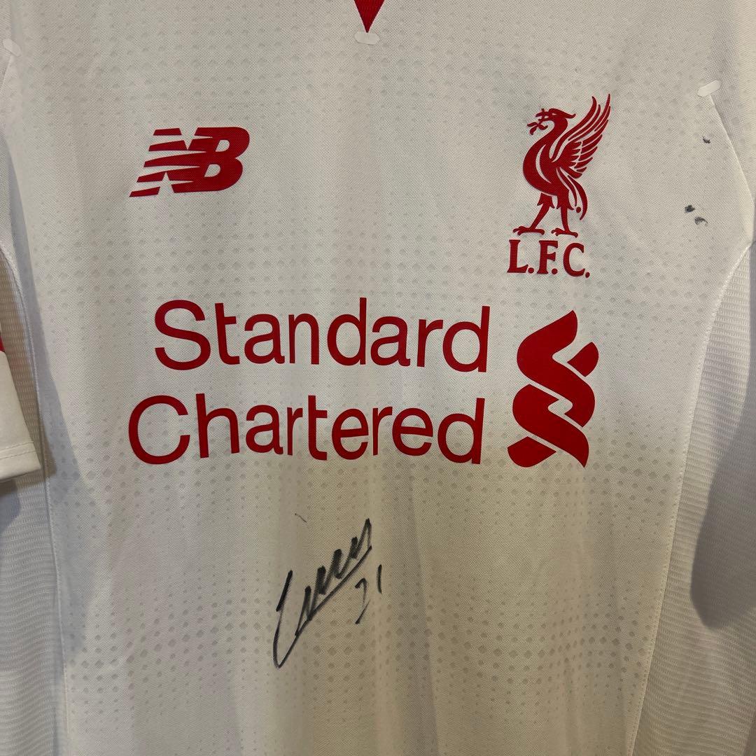 新品未使用　サイン入り　リヴァプール　ゲームシャツ　2015-16