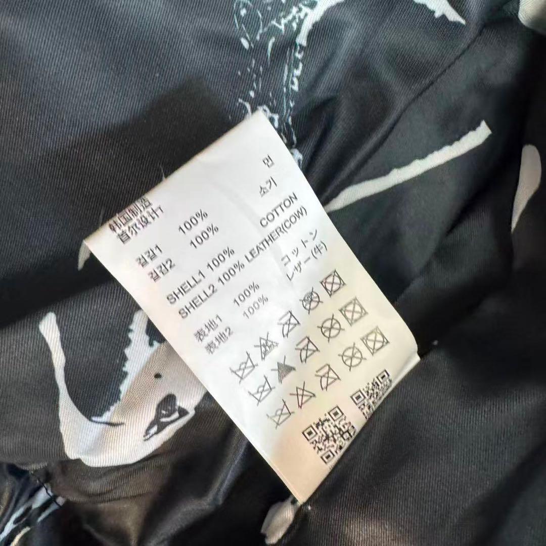 THUG CLUB サグクラブ レザー ダウンジャケット M n