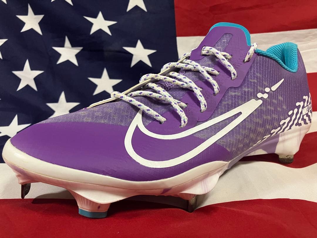 【日本未発売】NIKE ナイキ　野球 スパイク　27cm パープル　ホワイト