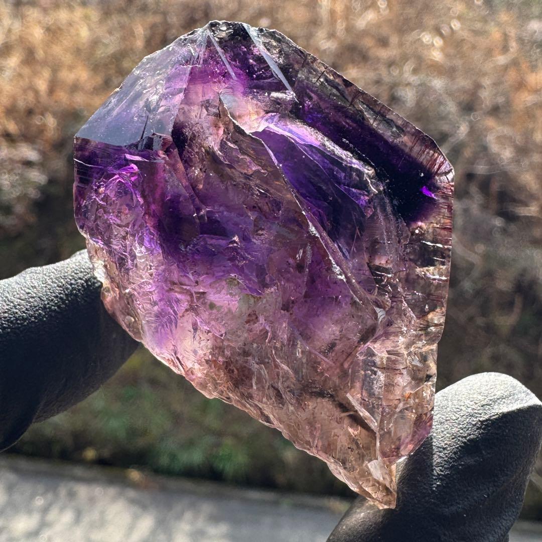 極上 水入り シャンガンアメジスト(ジンバブエ産) クリスタル 原石 鉱物標本