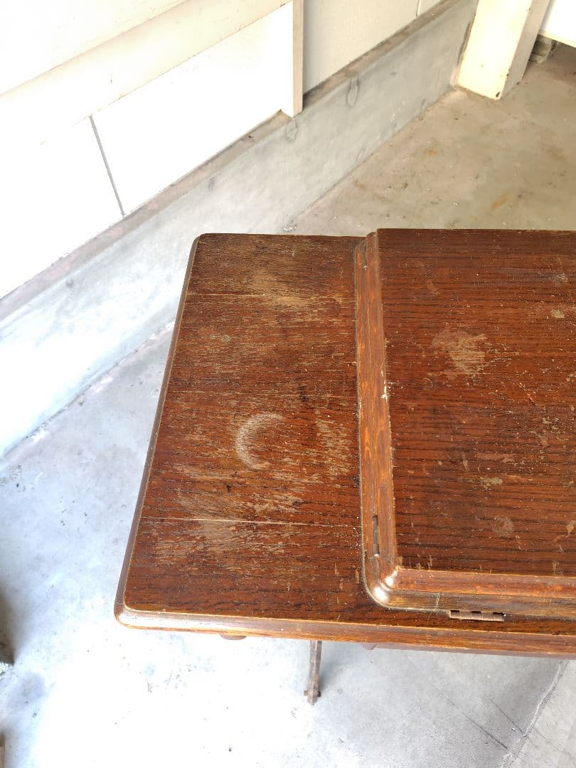 アンティークミシン脚テーブル　SINGER 足踏みミシン　網目　鉄脚