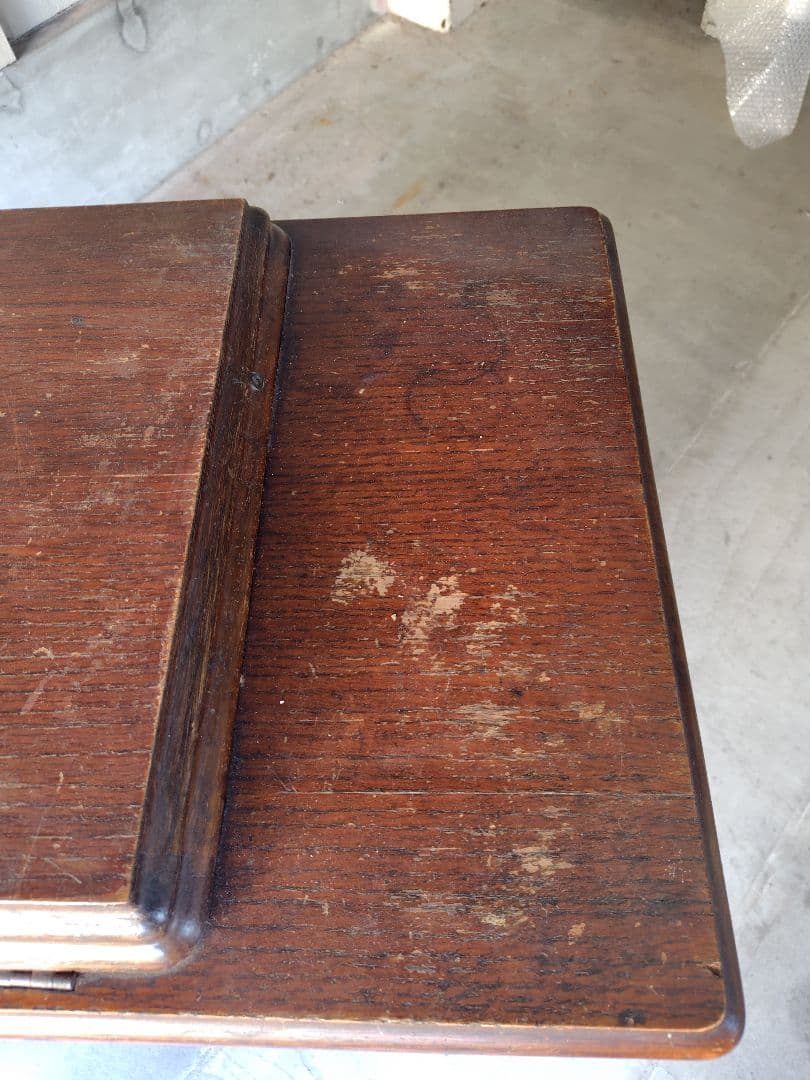 アンティークミシン脚テーブル　SINGER 足踏みミシン　網目　鉄脚