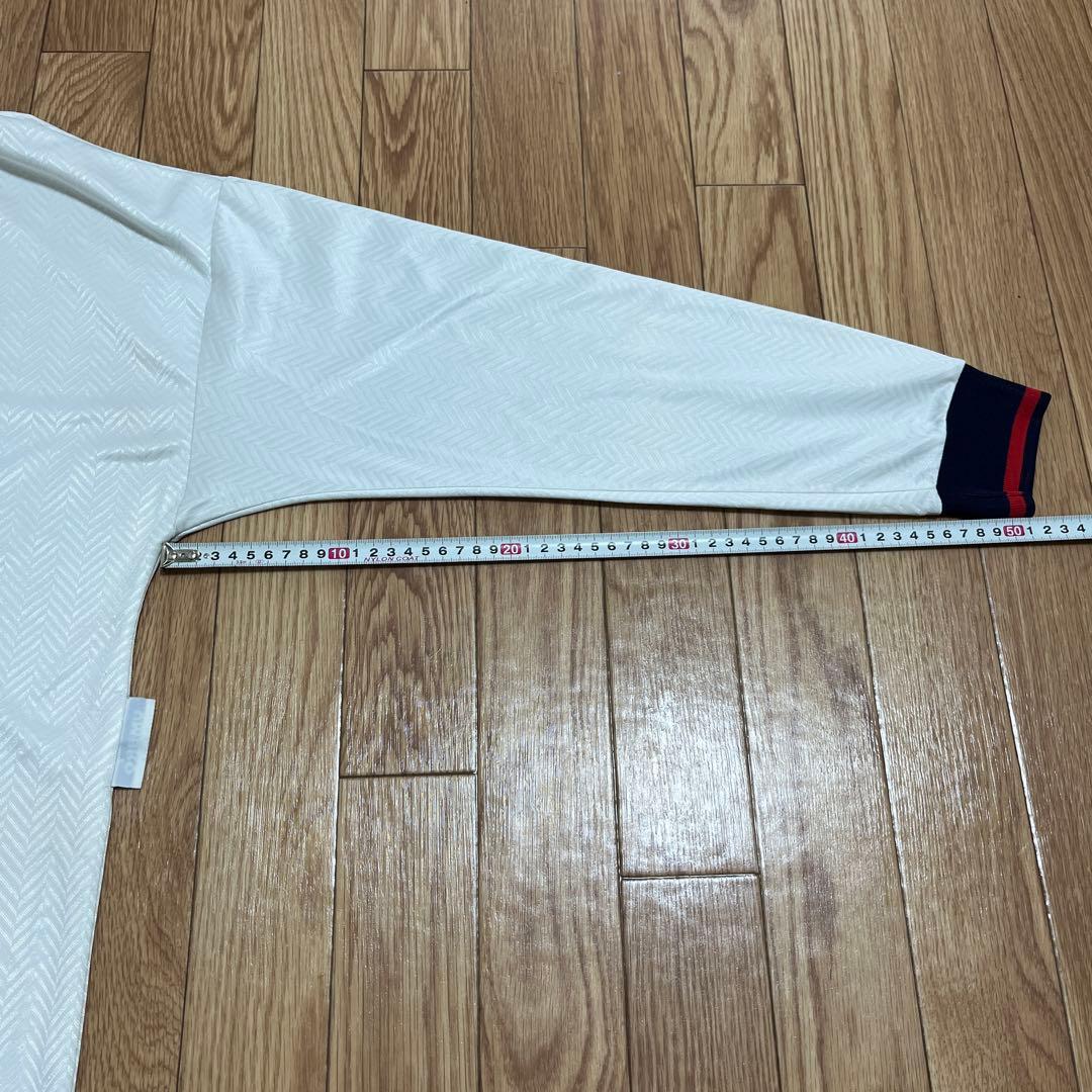 90s UMBRO ゲームシャツ 長袖　襟付き 透かし　イングランド　XL